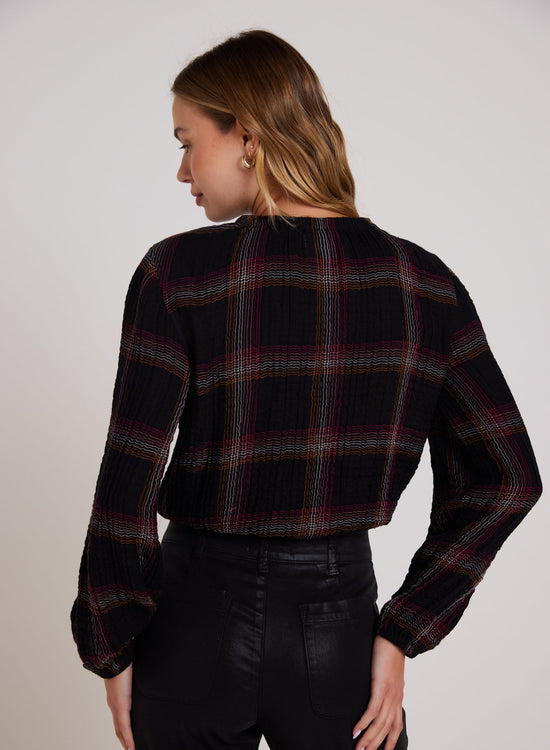 Bella DahlElastic Shirred Top - Autumn Sunset PlaidTops