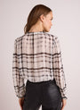 Bella DahlElastic Shirred Top - Brushed Plaid PrintTops