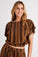 Bella DahlElastic Waist Blouse - Gilded BrownTops