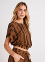 Bella DahlElastic Waist Blouse - Gilded BrownTops