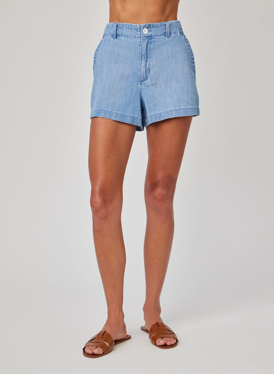 Bella Dahl Elle Playa Trouser Short - Sea Breeze Wash View 2