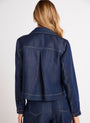 Bella DahlFlap Pocket Utility Jacket - Dark DenimSweaters & Jackets