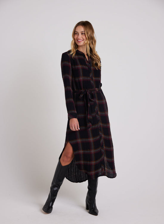 Bella DahlFlowy Hem Maxi Dress - Autumn Sunset PlaidDresses