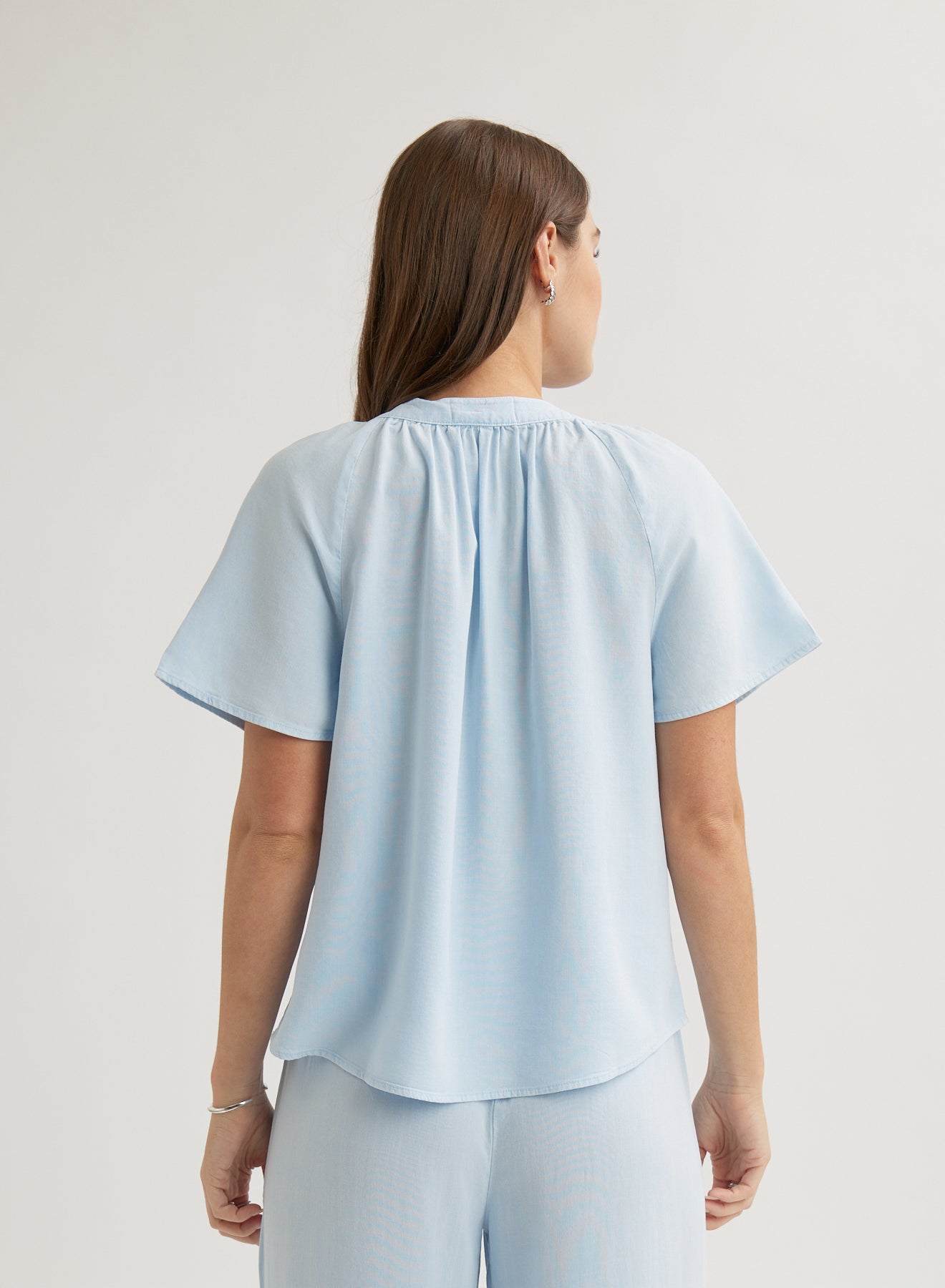 Bella DahlFlowy Short Sleeve Pullover - Clear WaterTops