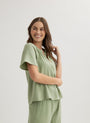 Bella DahlFlowy Short Sleeve Pullover - Olive GroveTops