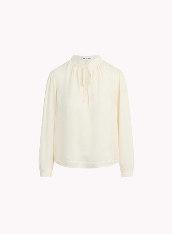 Bella DahlFlowy Tie Neck Pullover - Ivory PearlTops