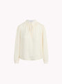 Bella DahlFlowy Tie Neck Pullover - Ivory PearlTops