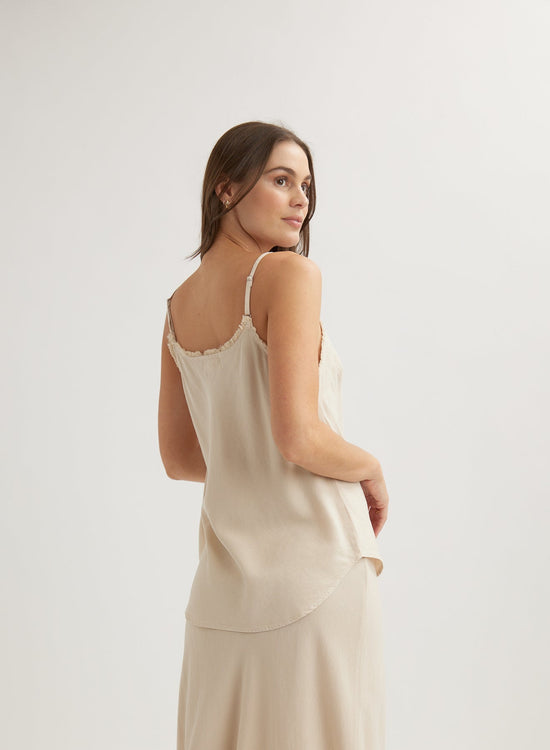 Bella DahlFrayed Cami - Linen SandTops