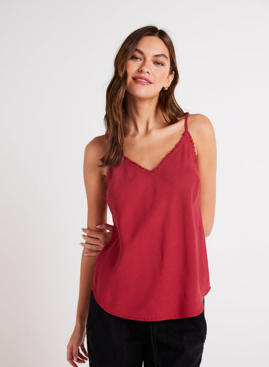 Bella DahlFrayed Cami - Ruby RedTops