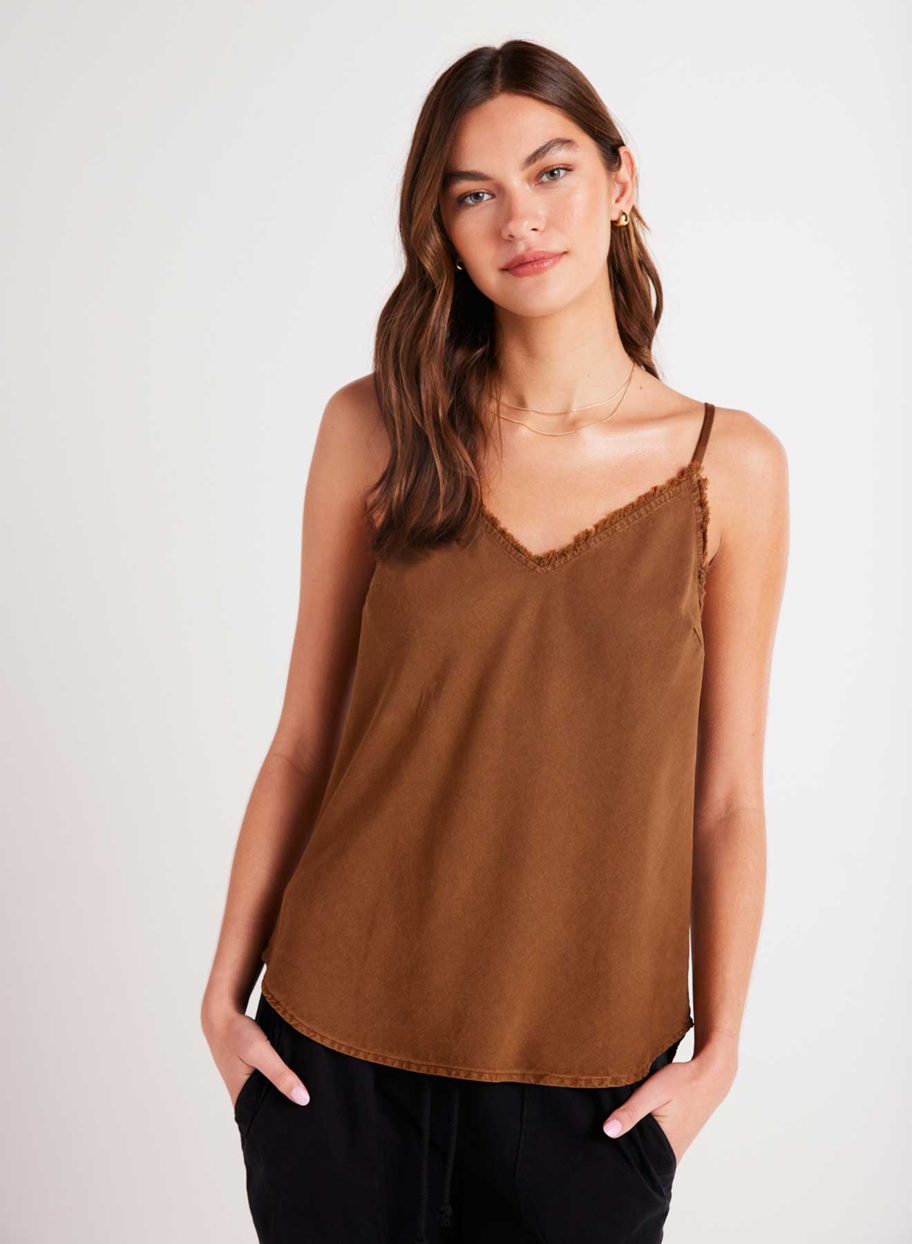 Bella DahlFrayed Cami - Twilight GoldTops