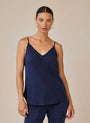 Bella DahlFrayed Tencel Cami - Endless SeaTops