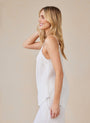 Bella DahlFrayed Tencel Cami - WhiteTops