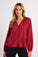 Bella DahlFull Sleeve Raglan Button Down - Ruby RedTops