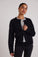 Bella DahlFuzzy Crew Neck Cardigan - BlackSweaters & Jackets