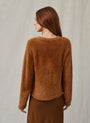 Bella DahlFuzzy Crew Neck Cardigan - Twilight GoldSweaters & Jackets