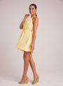 Bella DahlGathered Halter Dress with Braided Belt - Citron YellowDresses