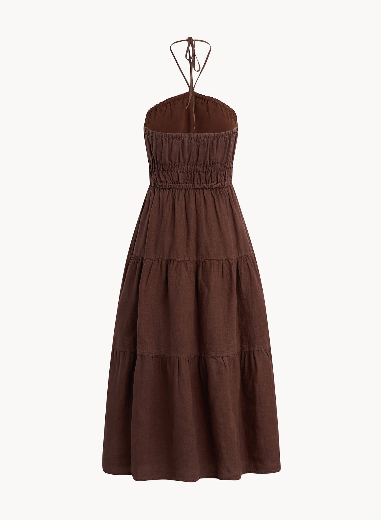 Bella DahlGathered Halter Midi Dress - Cocoa CabanaDresses