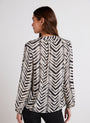 Bella DahlHalf Placket Pullover - Batik Chevron PrintTops