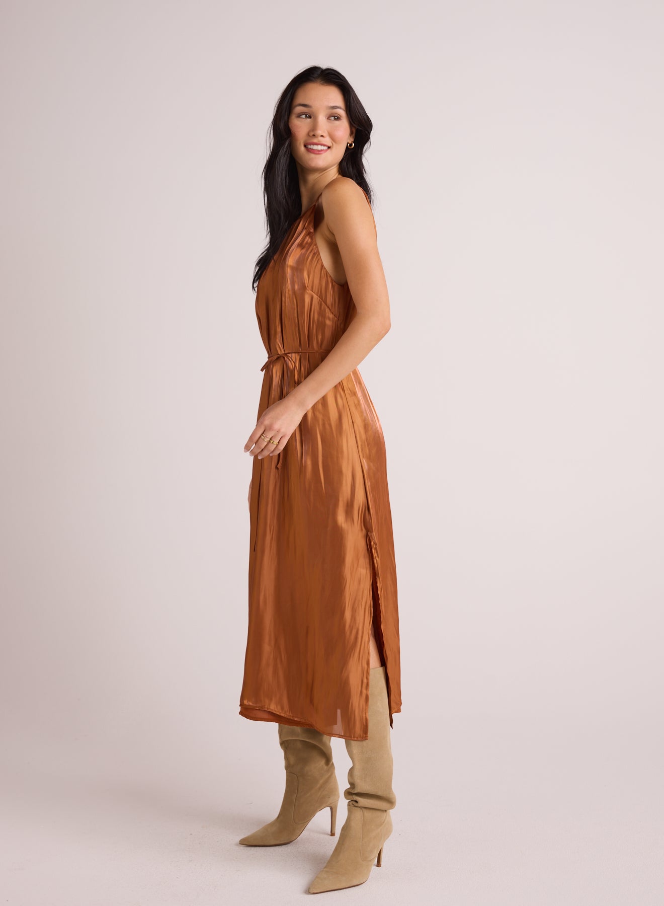 Bella DahlHalter Neck Slip Dress - Ember Glow ShimmerDresses