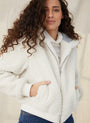 Bella DahlHoodie Bomber Jacket - Winter WhiteCoats & Jackets