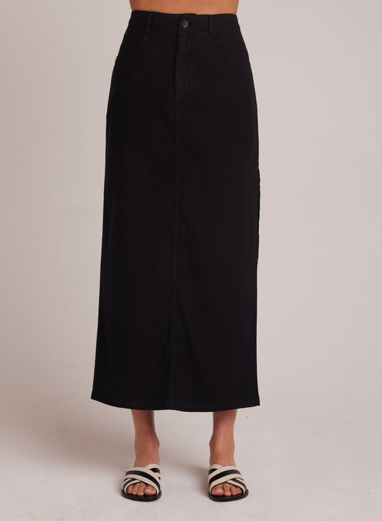 Bella DahlIndigo Side Slit Skirt - BlackBottoms