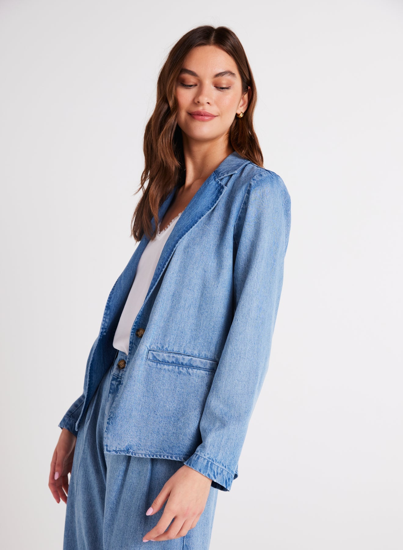 Bella DahlJagger Easy Longline Blazer - Vintage Horizon WashSweaters & Jackets