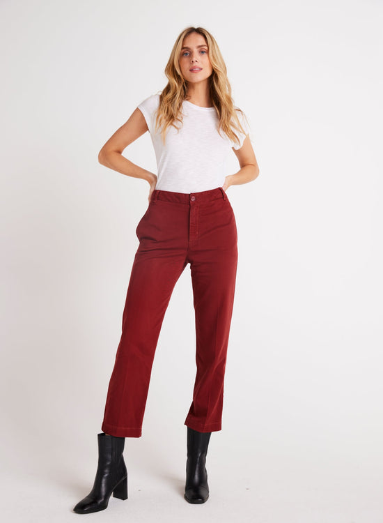 Bella DahlJess Trouser - Red MahoganyBottoms