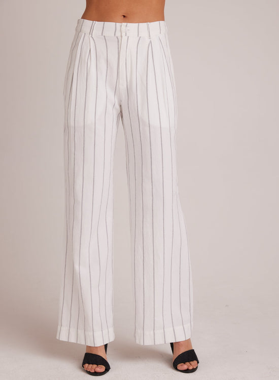 Bella DahlKate Pleated Pant with Elastic Back - Mala Beach StripeBottoms