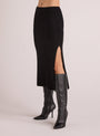 Bella DahlKnit Skirt with Side Slit - BlackBottoms