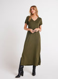 Bella DahlKnit V - Neck Maxi Dress - Italian HerbDresses