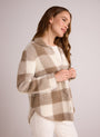 Bella DahlKnitted Fuzzy Shacket - Ivory & FawnCoats & Jackets