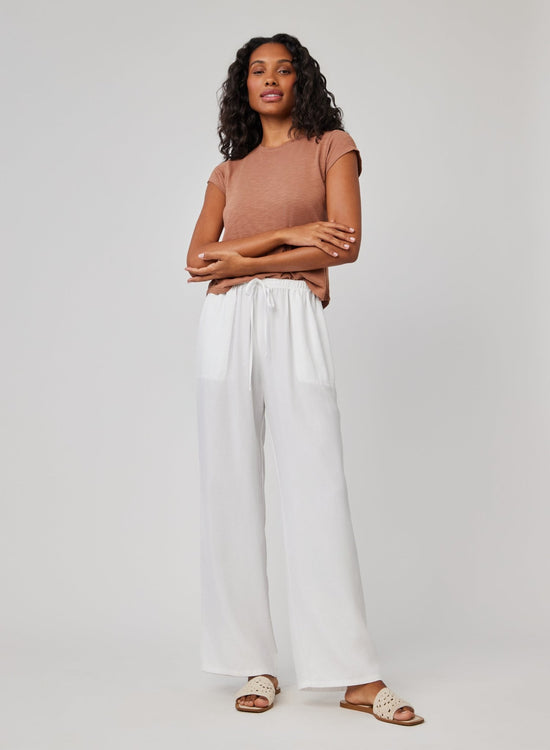 Bella Dahl Kylie Wide Leg with Drawstring -  White