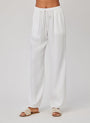 Bella DahlKylie Wide Leg with Drawstring - WhiteBottoms