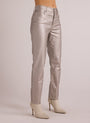 Bella DahlLennon Straight Leg Jean - Silver MetallicBottoms