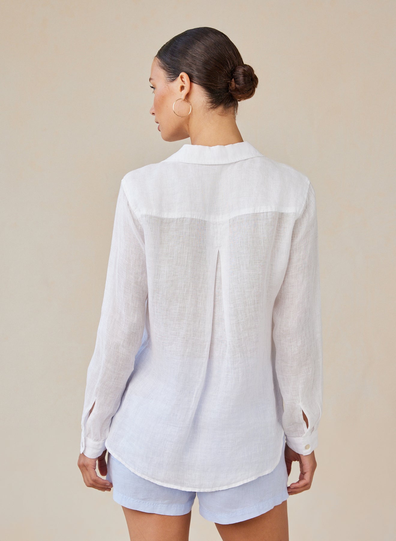 Bella DahlLinen Pocket Button Down - WhiteTops