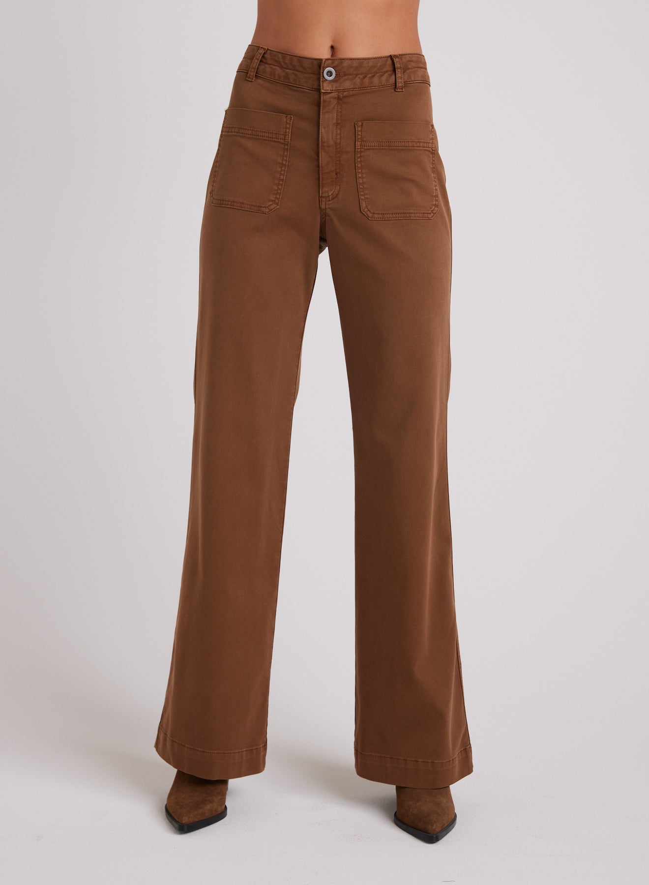 Bella DahlLola Two Pocket Wide Leg - Spiced BrownBottoms