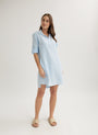 Bella DahlLong Sleeve A - Line Shirt Dress - Clear WaterDresses