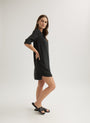 Bella DahlLong Sleeve A - Line Shirt Dress - Vintage BlackDresses