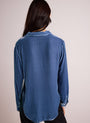 Bella DahlLong Sleeve Clean Shirt - Nordic BlueTops