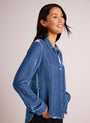 Bella DahlLong Sleeve Clean Shirt - Nordic BlueTops