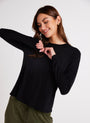 Bella DahlLong Sleeve Crew Tee - BlackTops