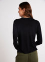 Bella DahlLong Sleeve Crew Tee - BlackTops