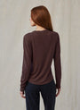 Bella DahlLong Sleeve Crew Tee - Chestnut BrownTops