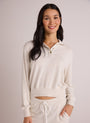 Bella DahlLong Sleeve Henley - Heathered OatTops