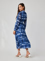 Bella DahlLong Sleeve Pleated Maxi Shirt Dress - Ocean Tides PrintDresses