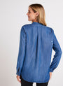 Bella DahlLong Sleeve Pocket Henley - Moonlit Haze WashTops