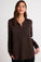 Bella DahlLong Sleeve Pullover Tunic - Chestnut BrownTops