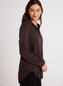 Bella DahlLong Sleeve Pullover Tunic - Chestnut BrownTops