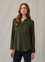 Bella DahlLong Sleeve Pullover Tunic - Italian HerbTops