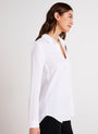 Bella DahlLong Sleeve Pullover Tunic - WhiteTops